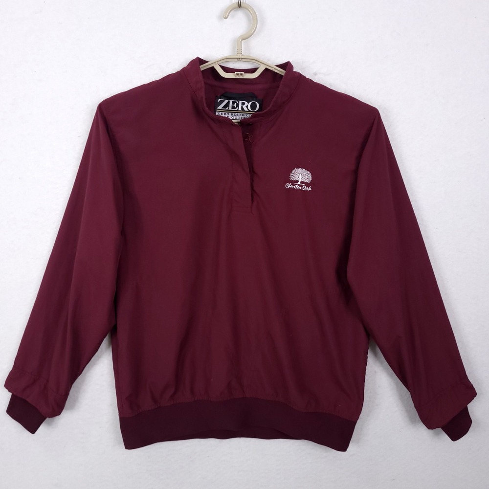 Zero Restriction Golf Pullover Womens Medium Maroon Charter Oak Windbreaker